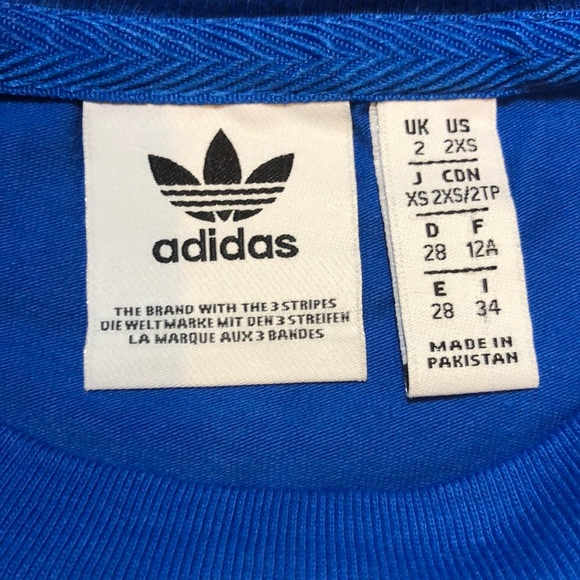 NWOT ADIDAS ORIGINALS | Blue Trefoil Tee - Picture 4 of 4